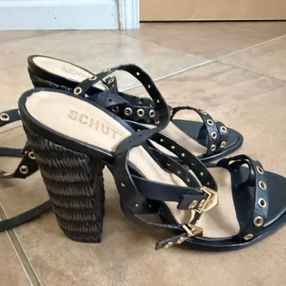 Schutz Annette studded high-heel sandals - Picture 3 of 6